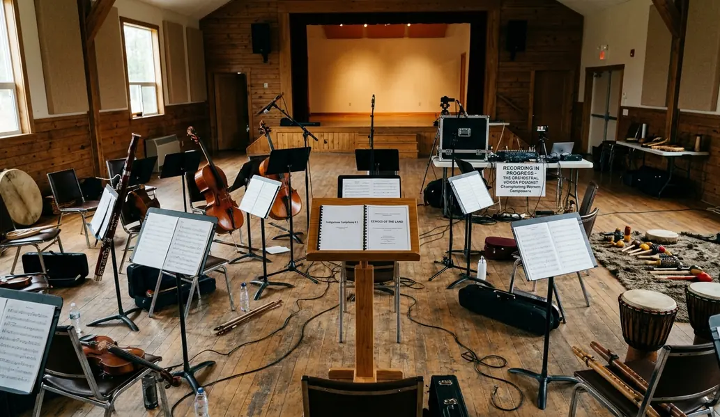 Image showing indigenous_orchestral_rehearsal